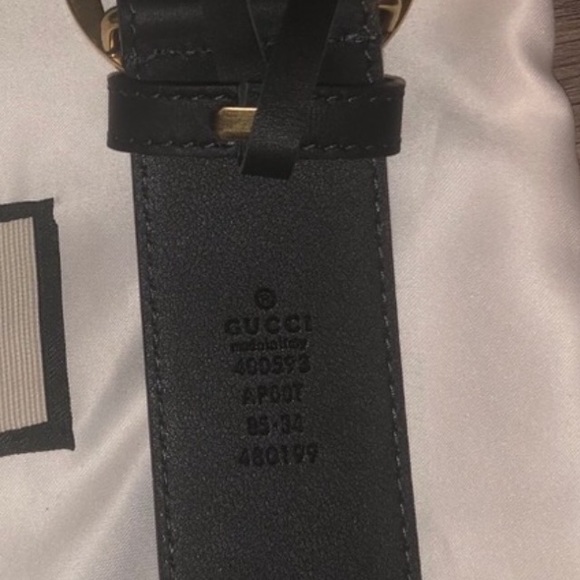 Authentic GG leather brass belt - Picture 4 of 4